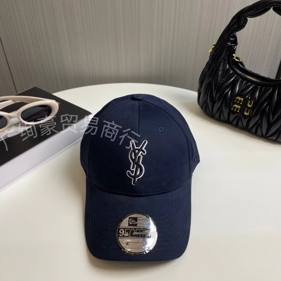 Saint Laurent YSL Monogram Baseball Cap Khaki - 6