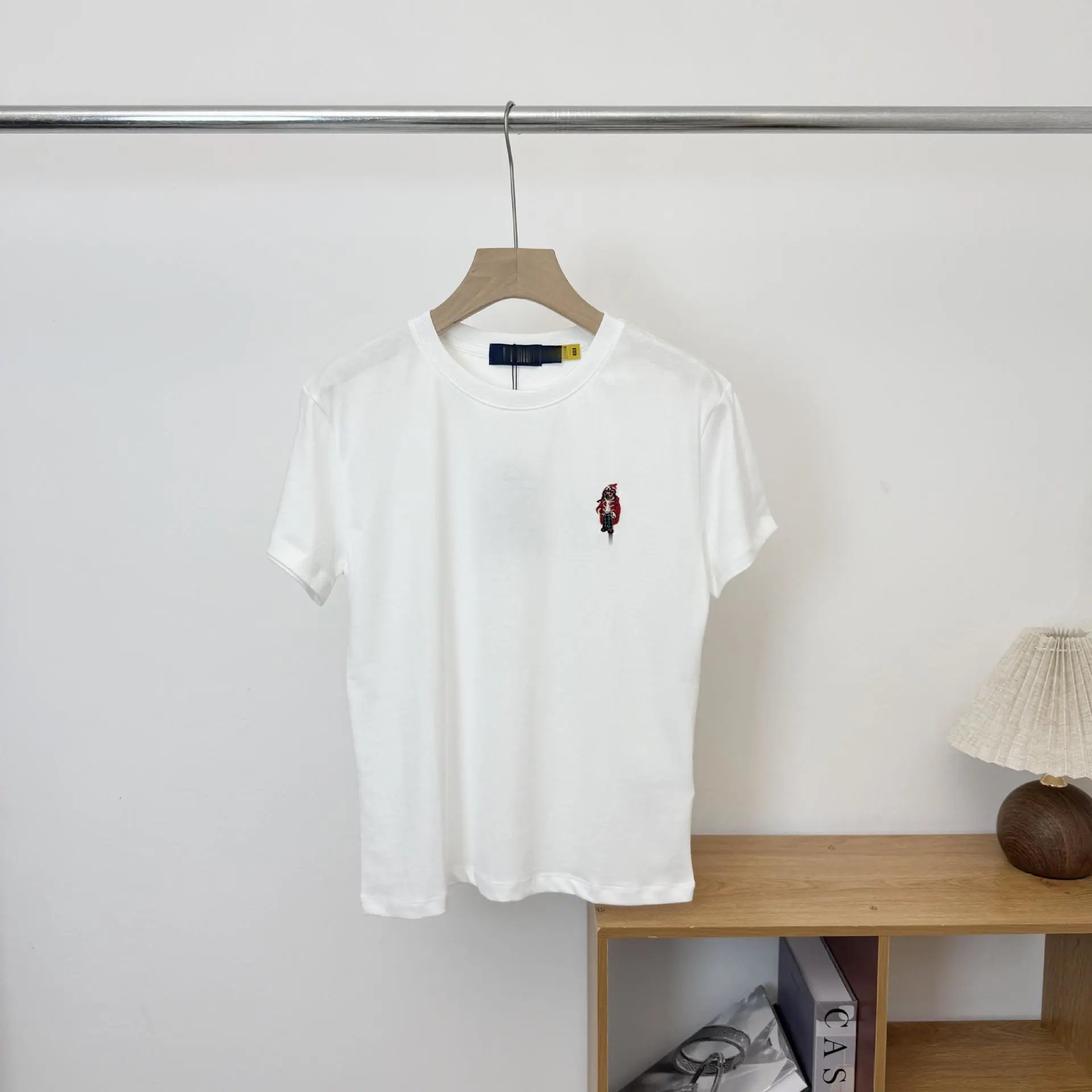 Design Embroidered Character White T-Shirt - 9