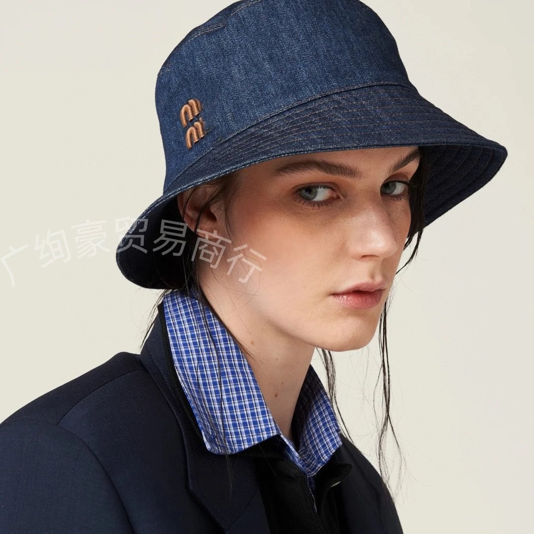 Denim Tears Bucket Hat Navy Blue Denim Hat - 3