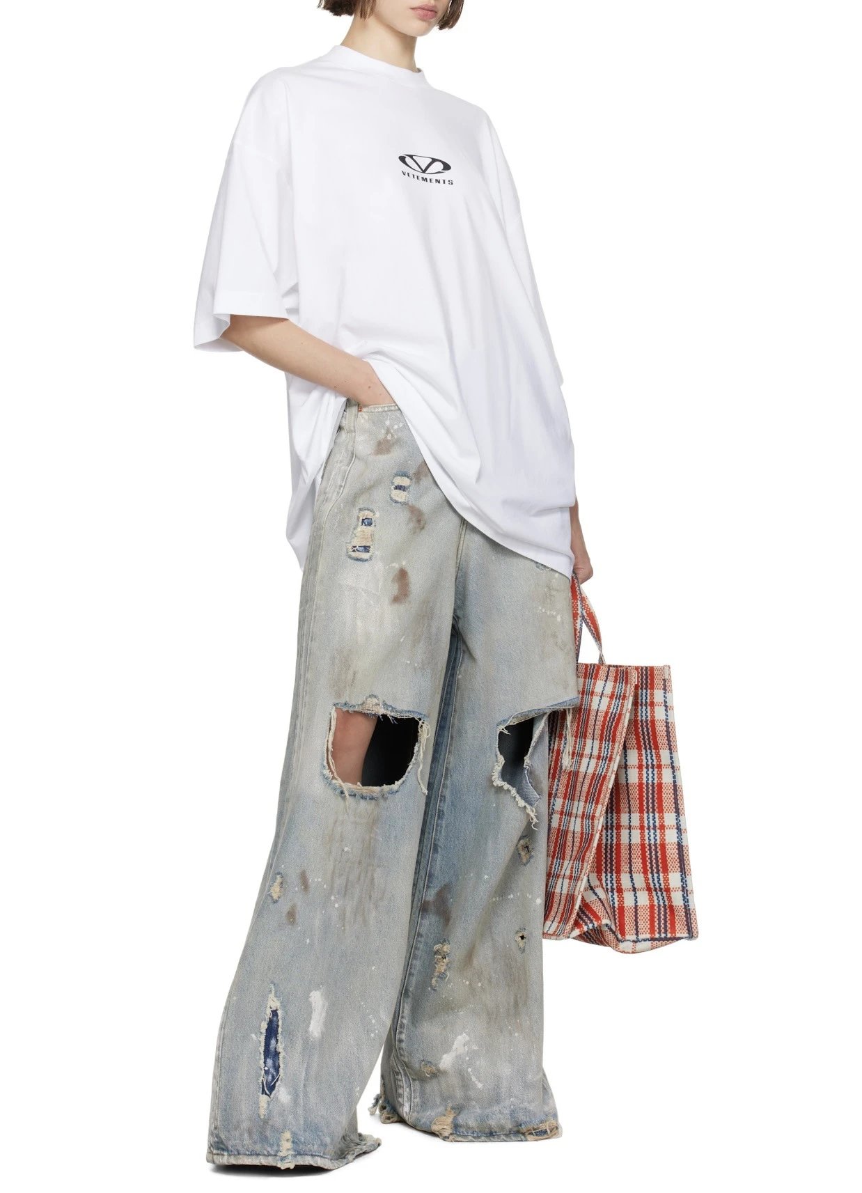 Design Oversized Graphic Print Gray T-Shirt - 11