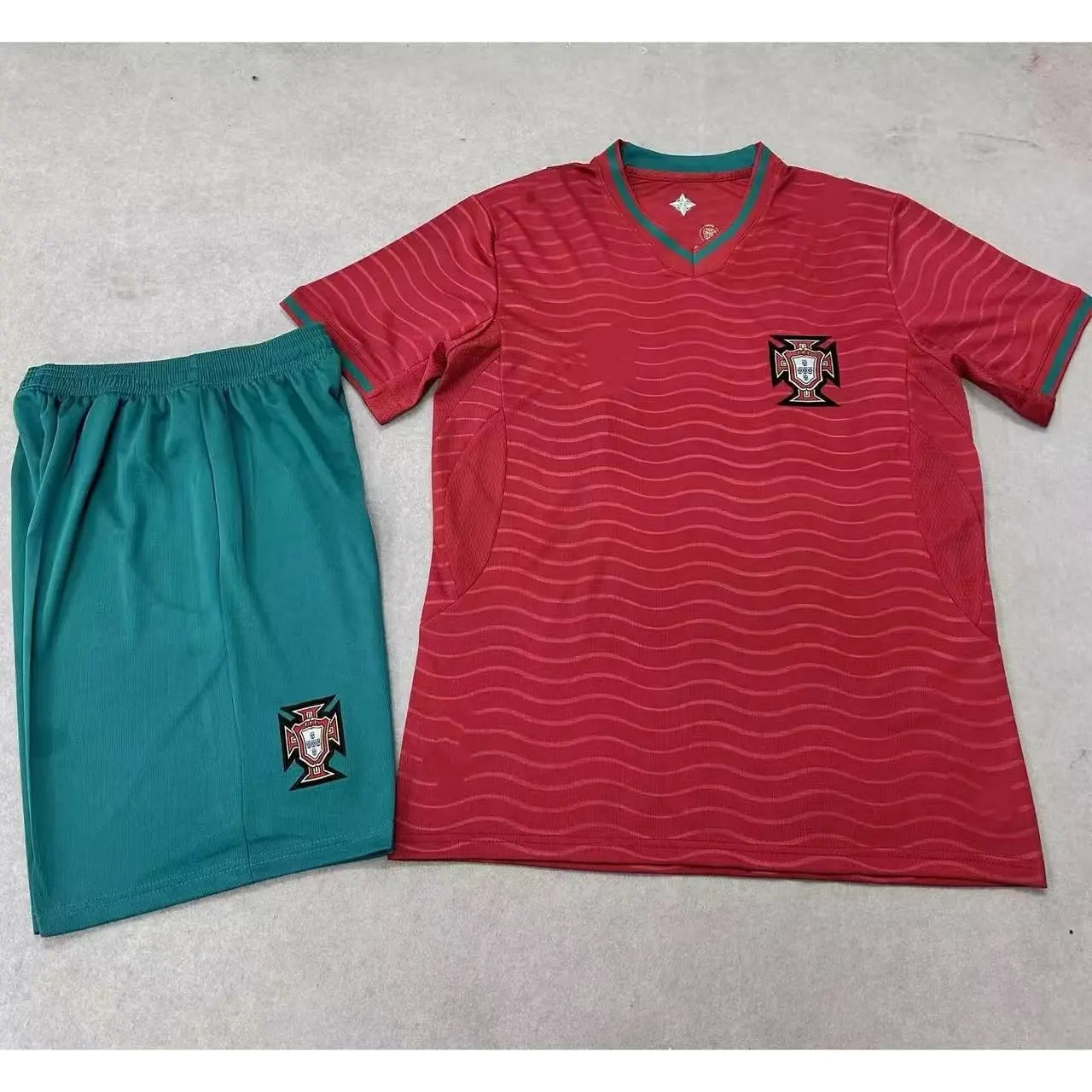 Adidas Football Jerseys Jersey and Shorts Set with Club National Team Crests — 2026 Portugal Home Kit