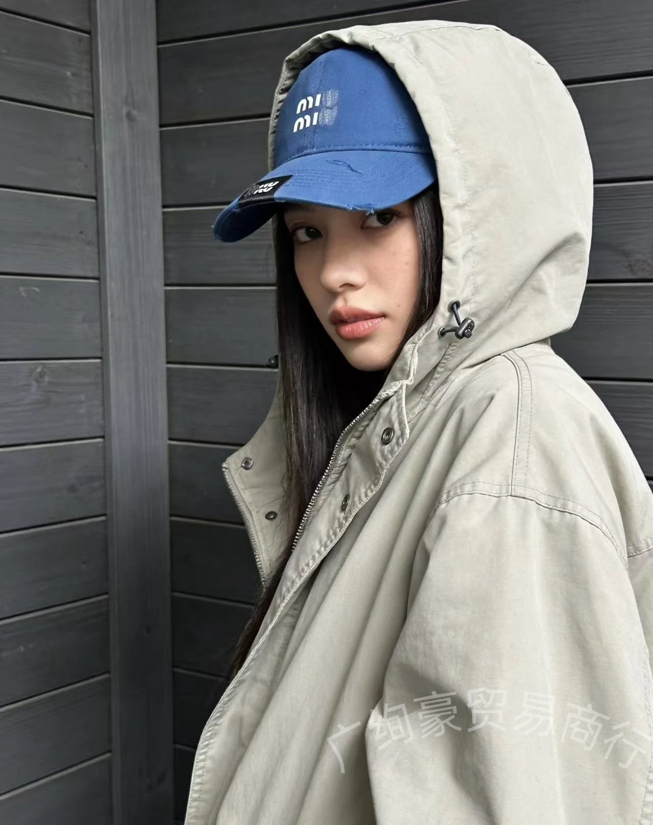 Design Distressed Logo Baseball Cap Gray - 4