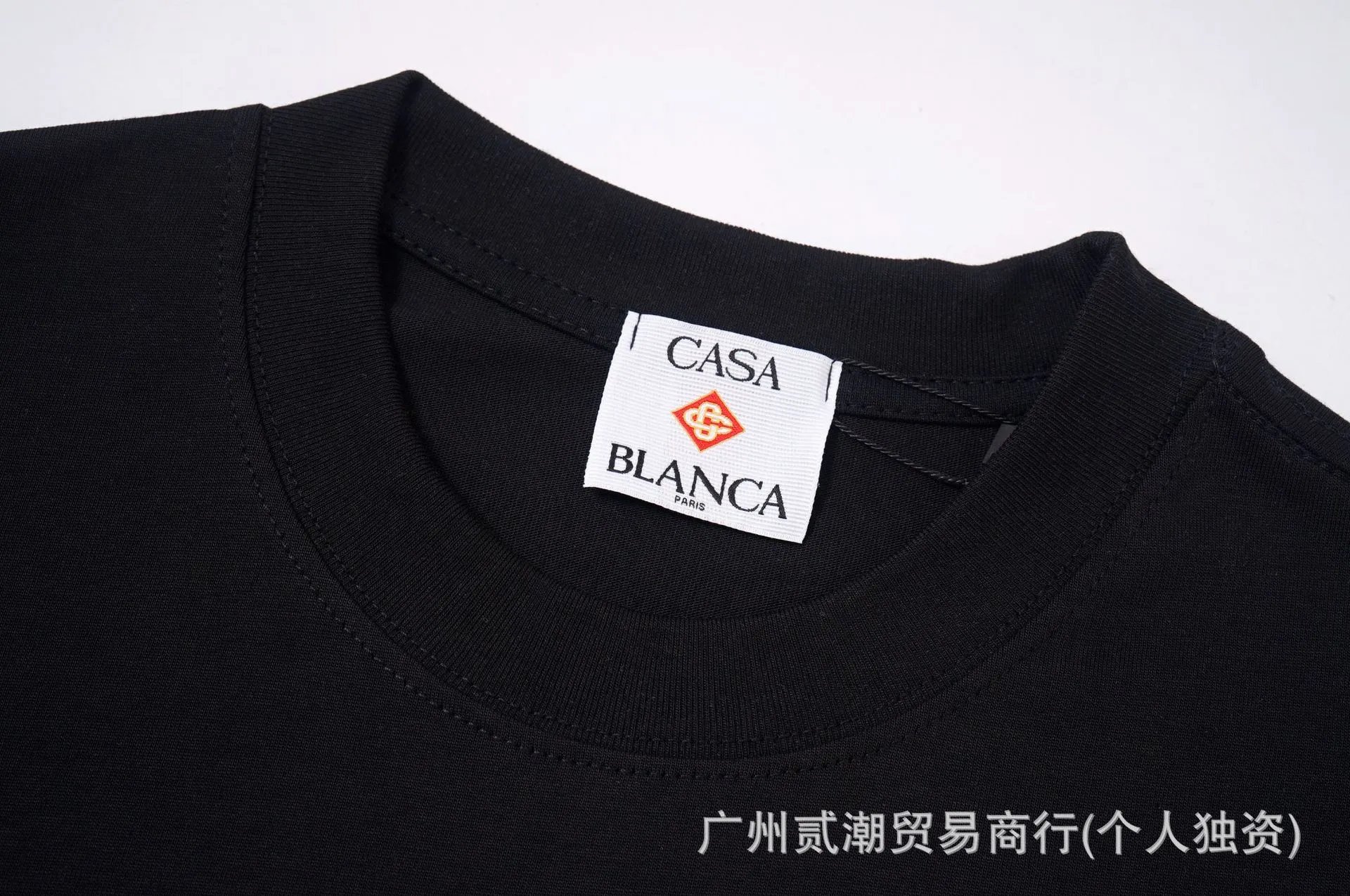Casablanca Wave & Flame Graphic Black T-Shirt - 8