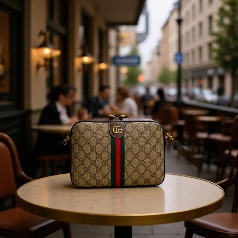Gucci Ophidia GG Mini Camera Bag Beige Canvas Crossbody Bag - 3