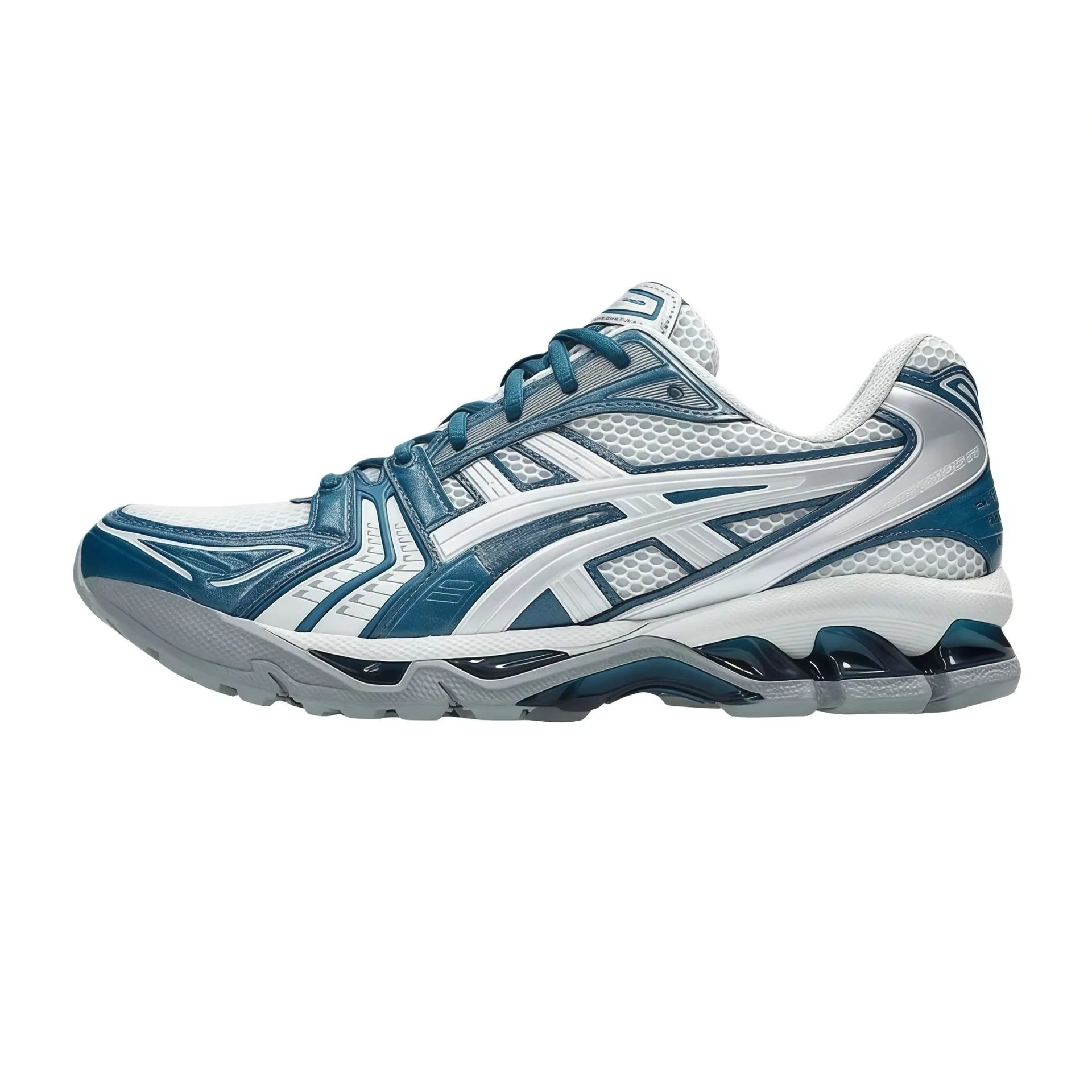 Asics Gel-Kayano 14 Beige Silver Blue Running Shoes - 10