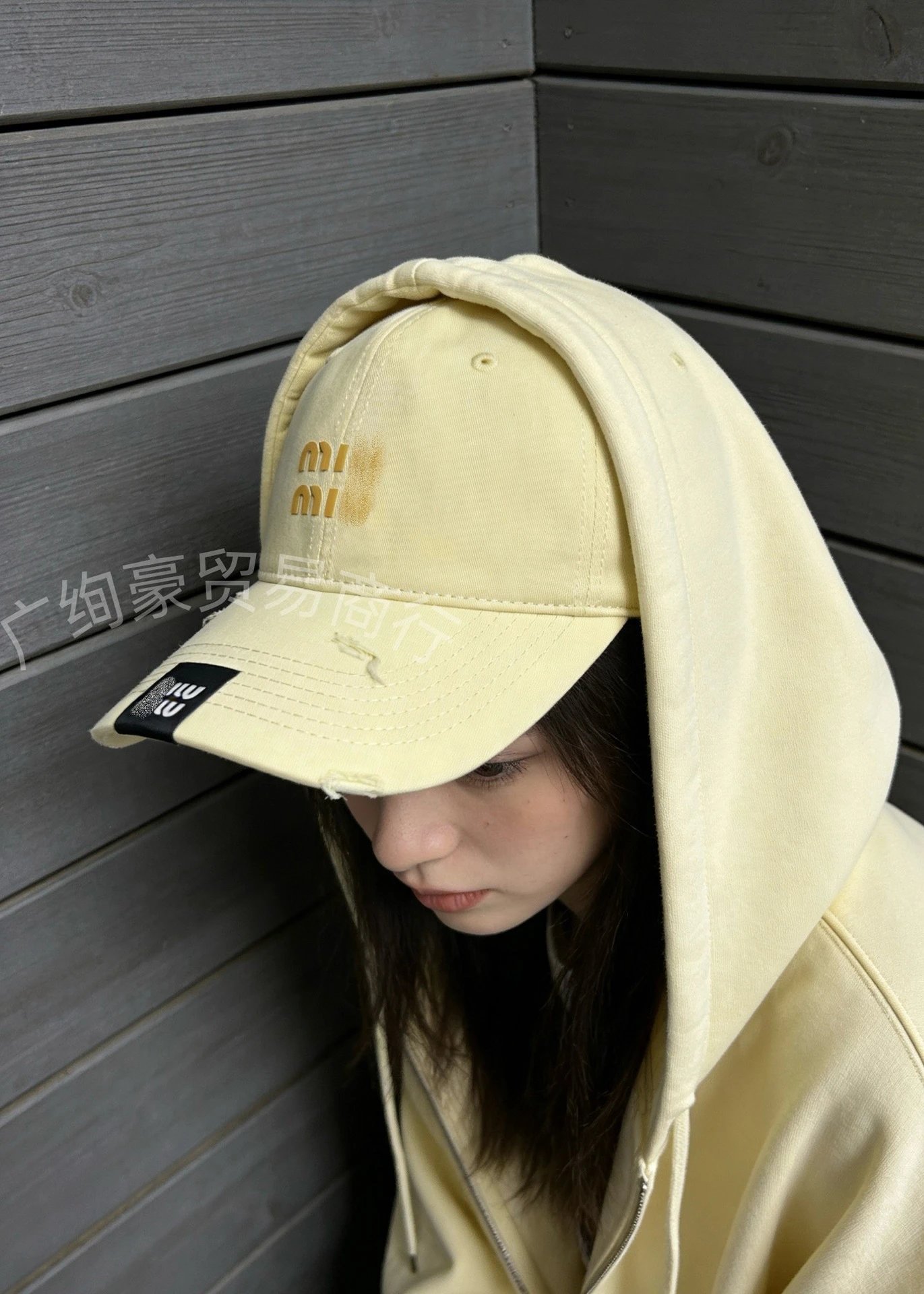 Design Distressed Logo Baseball Cap Gray - 5