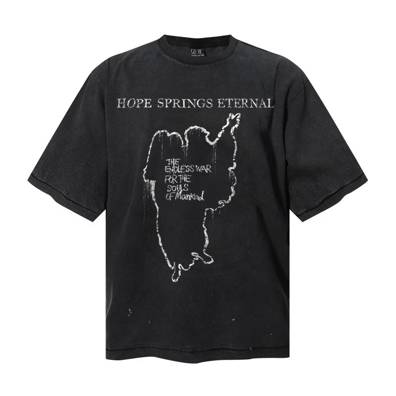 Design Eternal Prayer Target T-Shirt Black T-Shirts - 13