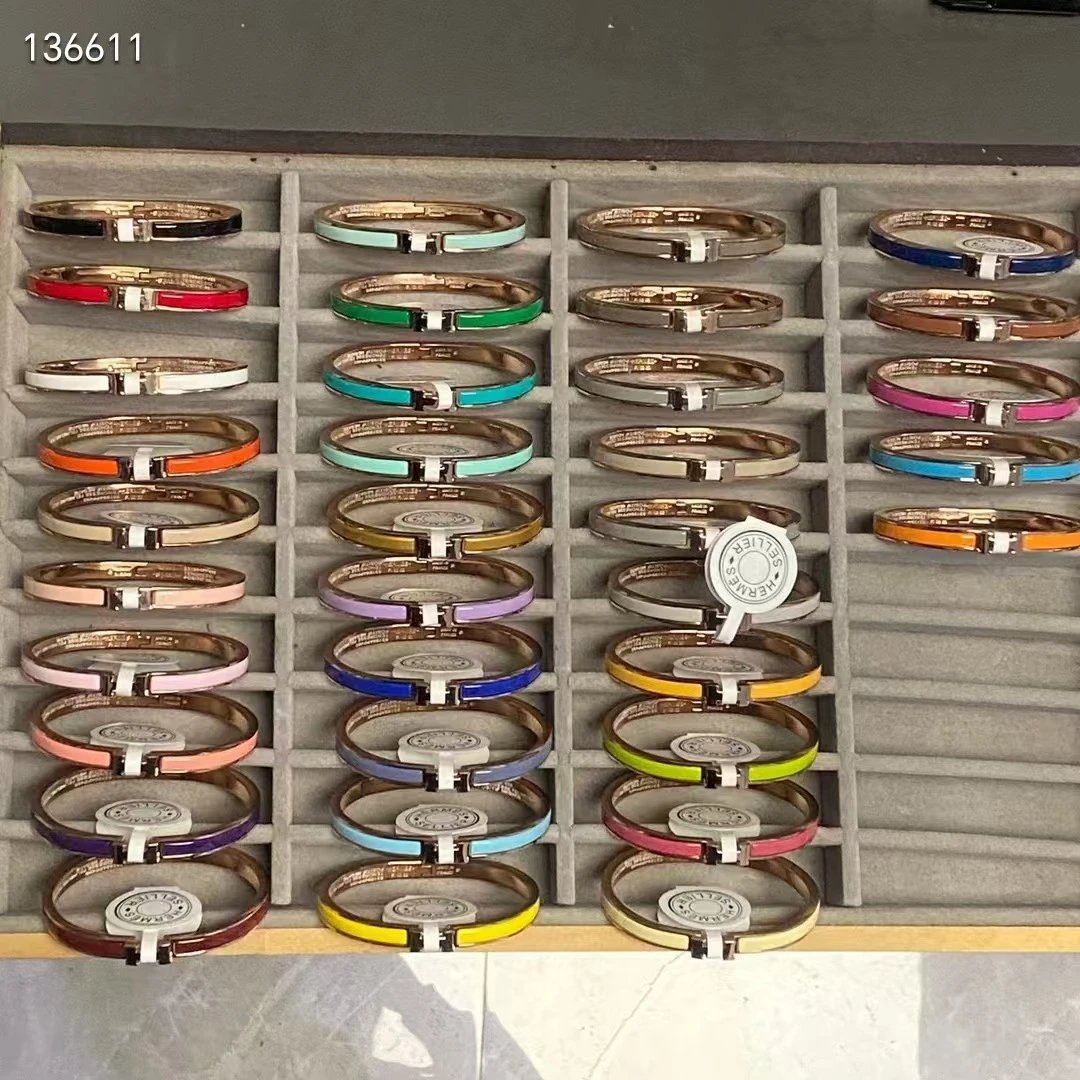 Hermès Clic Clac H Bracelet Multicolor Enamel Bangle Jewelry - 4