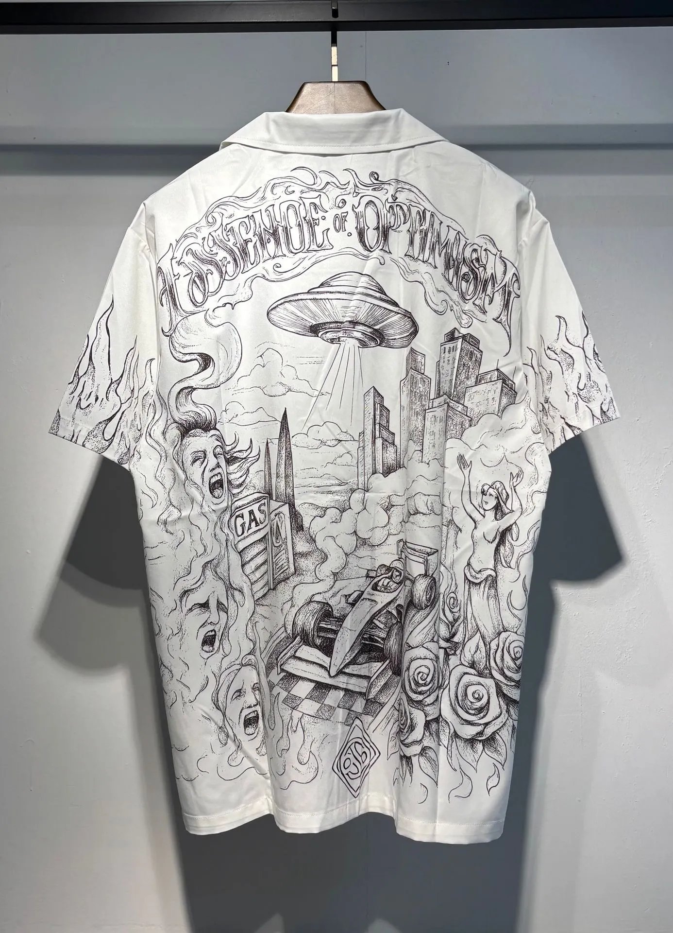 Casablanca Graphic Print Short-Sleeve Shirt Black - 24