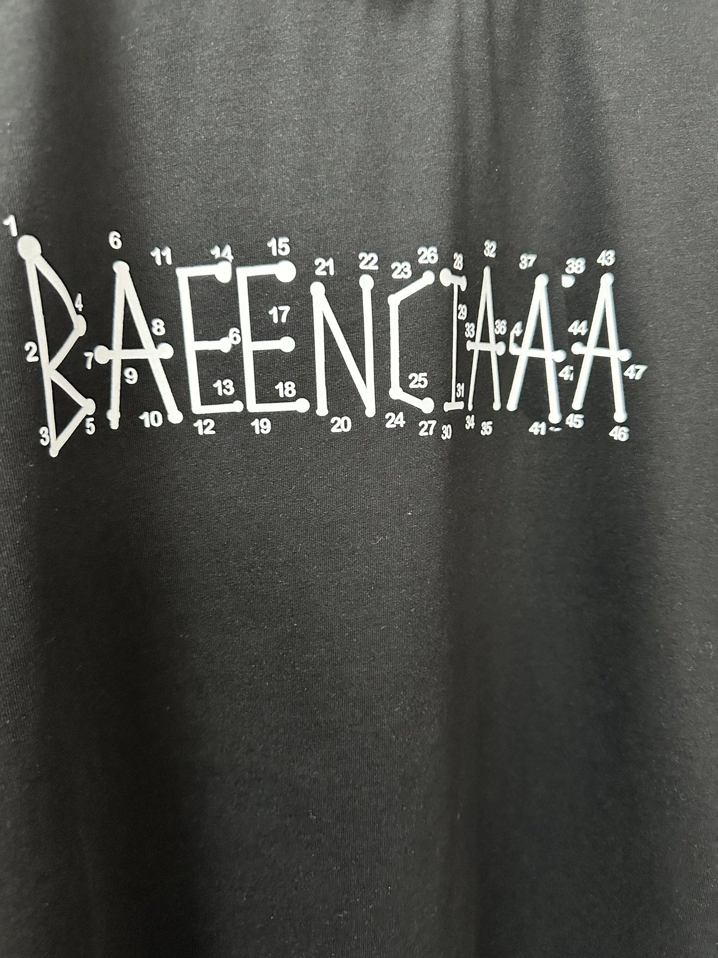 Balenciaga Numeric Logo Oversized T-Shirt Black - 16