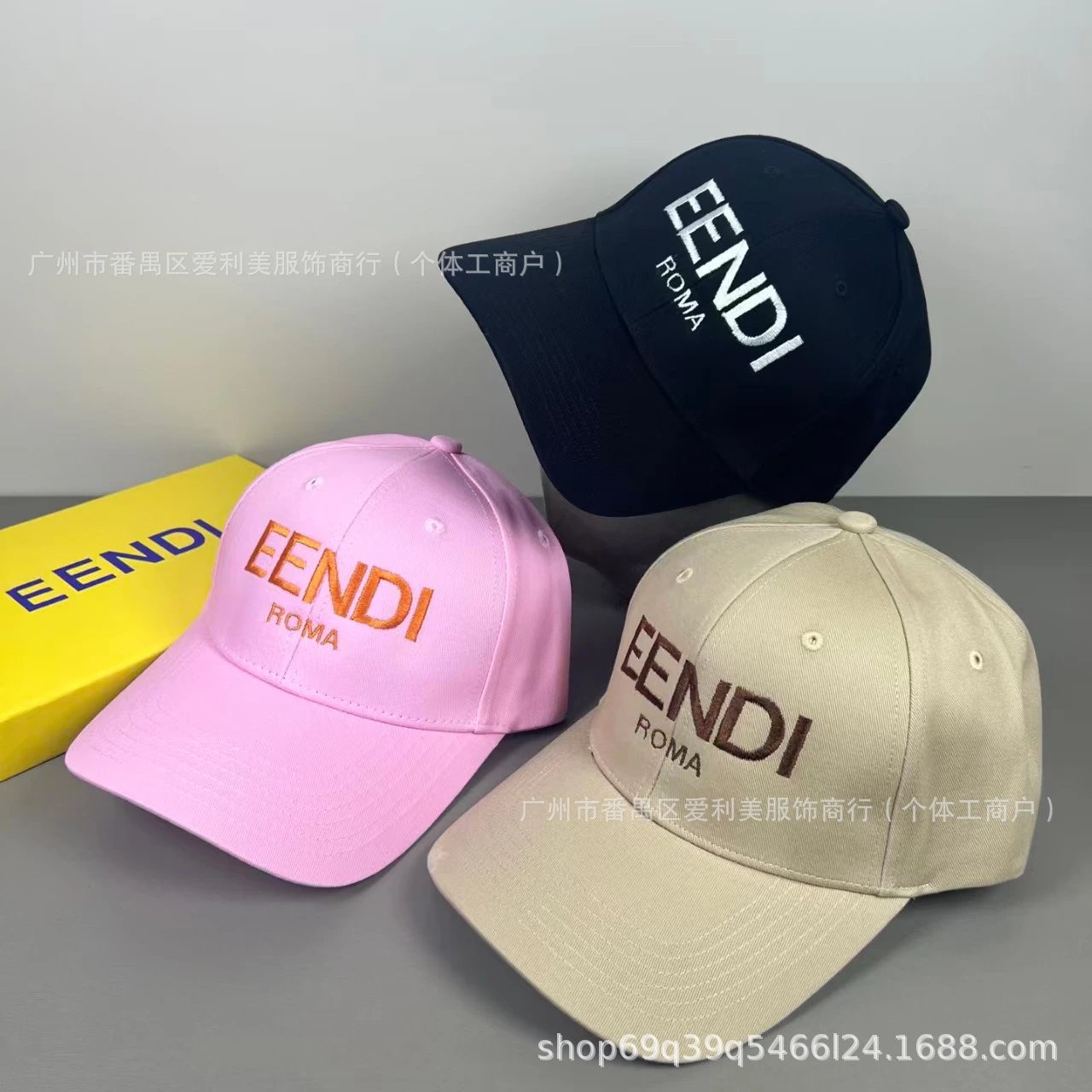 Fendi Eendi Roma Embroidered Navy Baseball Cap - 3