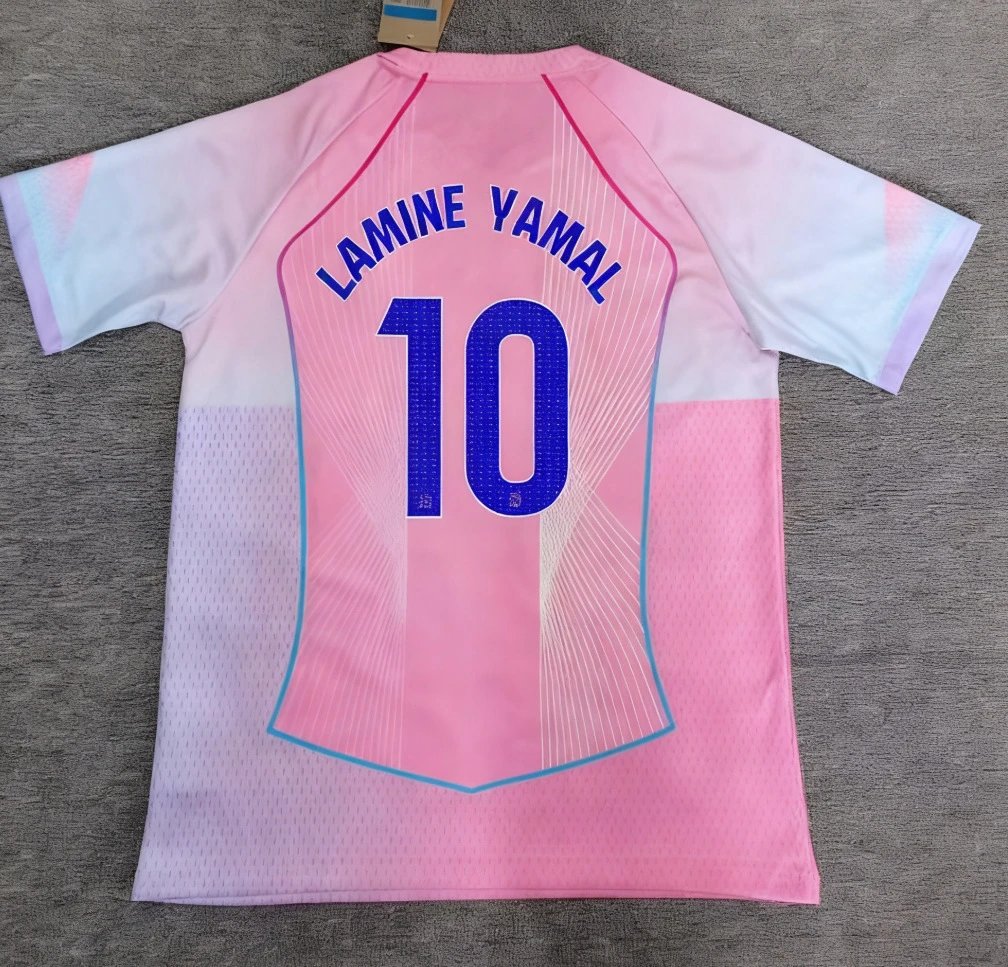 FC Barcelona 2023-24 Away Jersey Beige with Blue Accents Jersey - 11