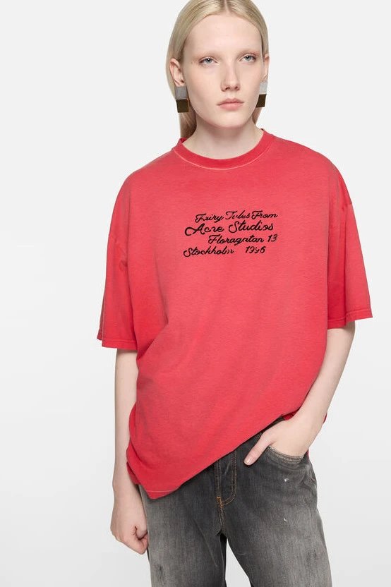 Acne Studios Fairy Tales From Acne Studios Floragatan 13 Stockholm 1996 Red T-Shirt - 1