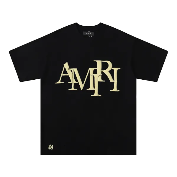 Amiri AMIRI Logo Print Black T-Shirt - 1