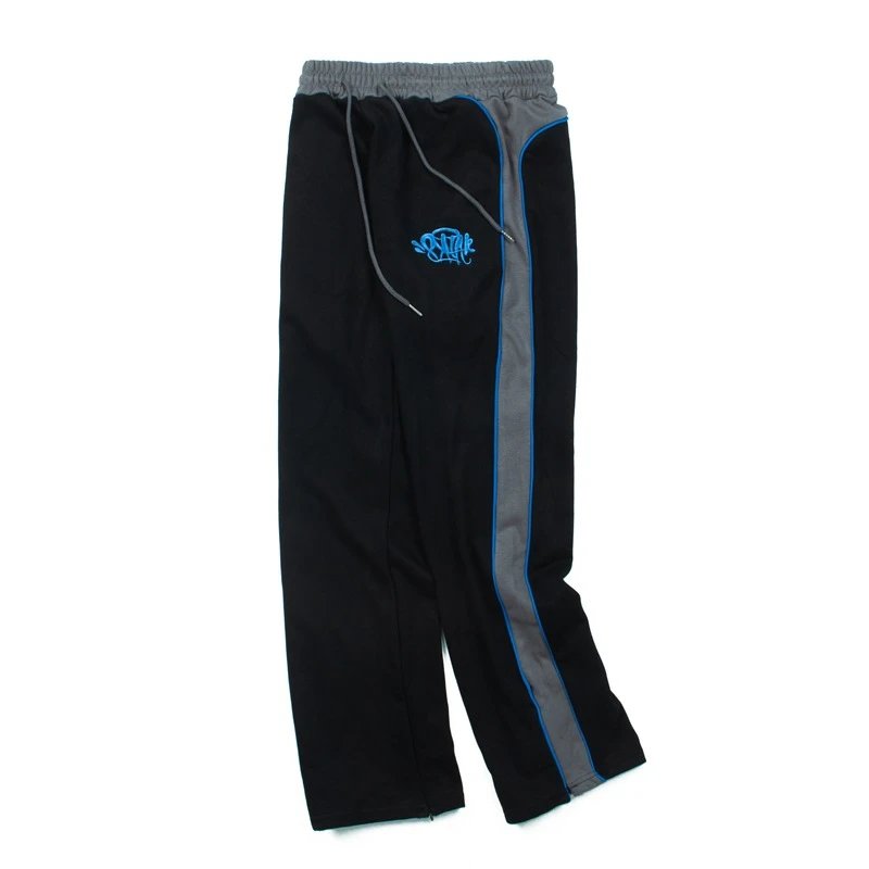 Design Track Pants Beige with Brown Stripe Sweatpants - 14