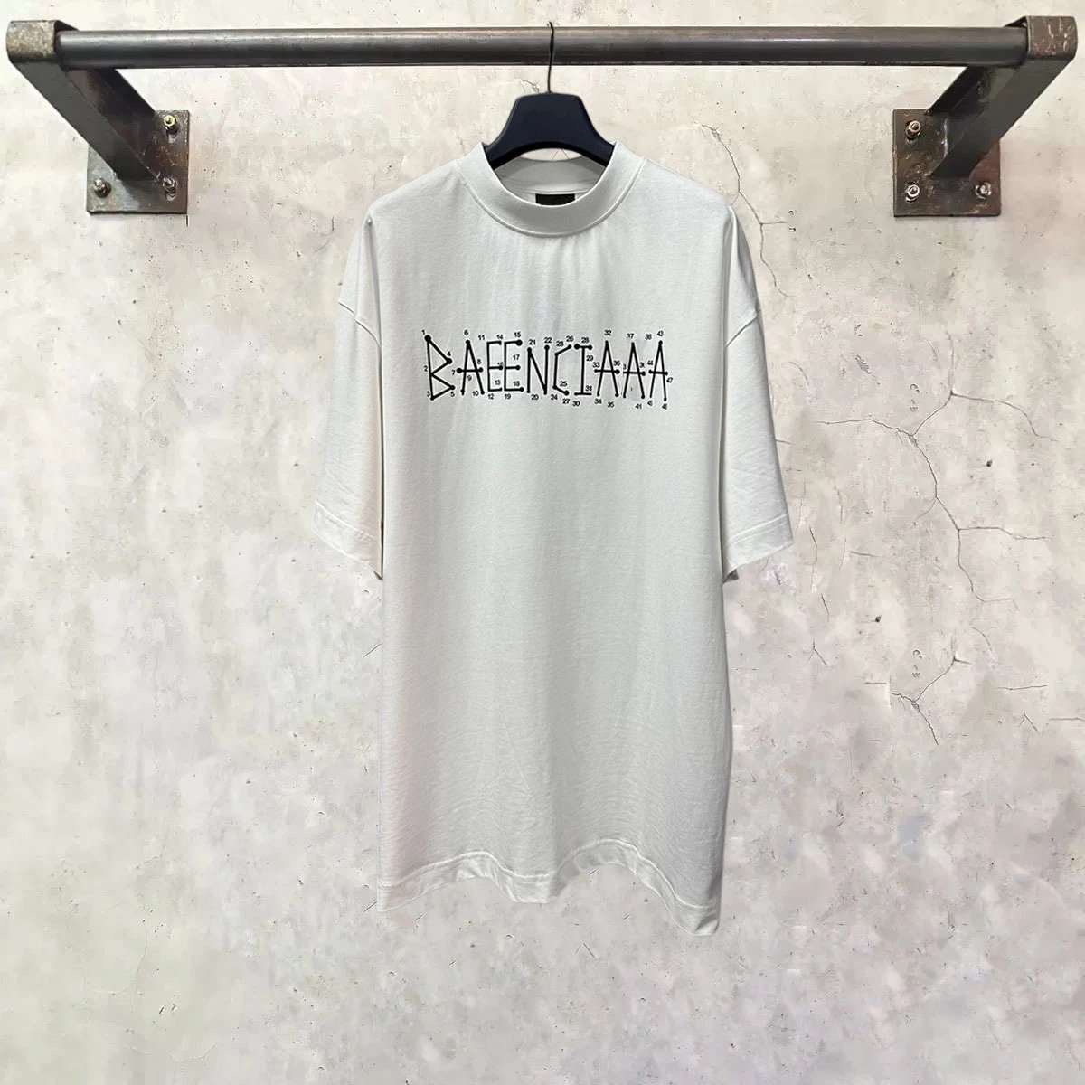 Balenciaga Numeric Logo Oversized T-Shirt Black - 11
