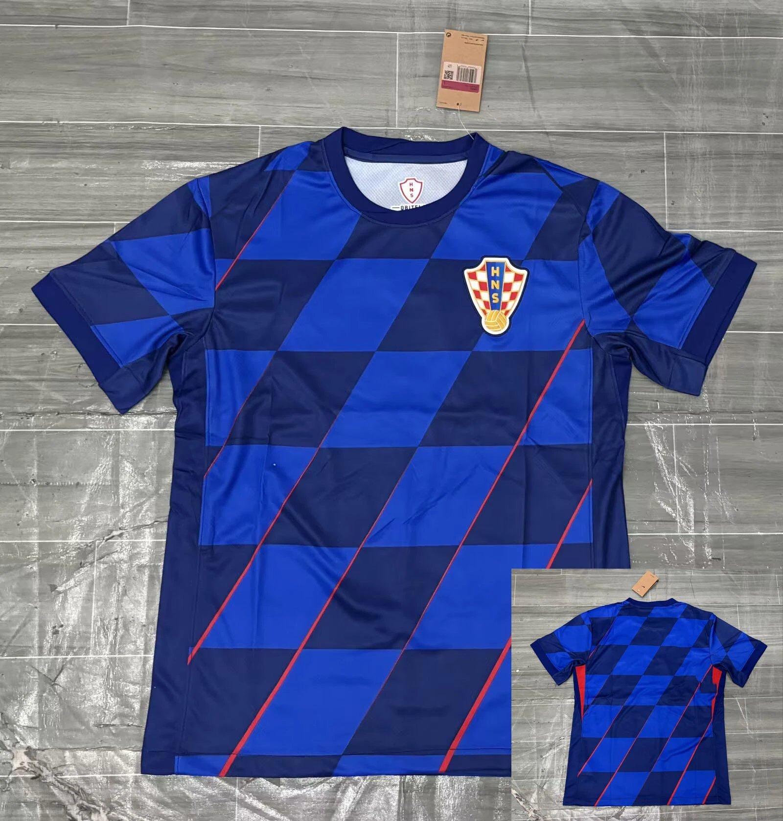 Design Spain National Team Away Jersey Light Blue Patterned Football Jersey - 17