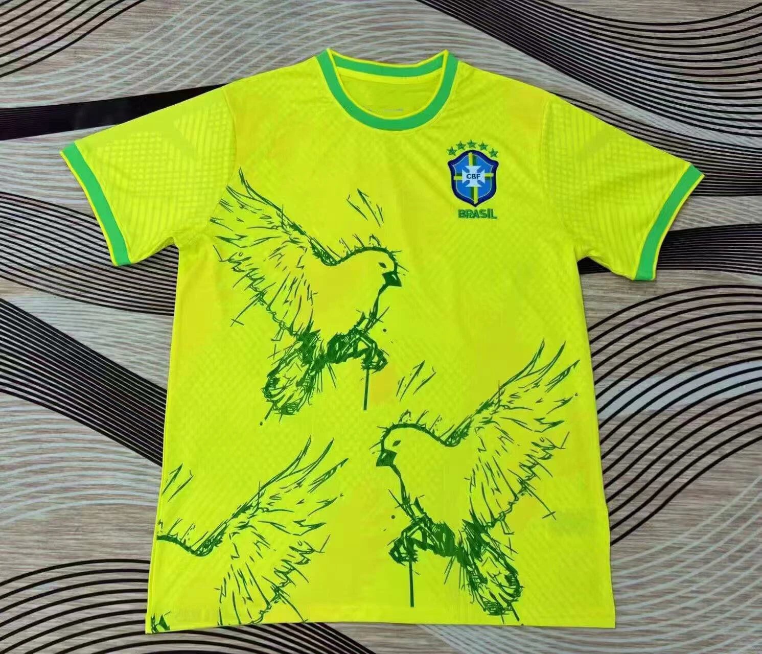 CBF Brazil National Team Home Jersey Yellow / Green - 5