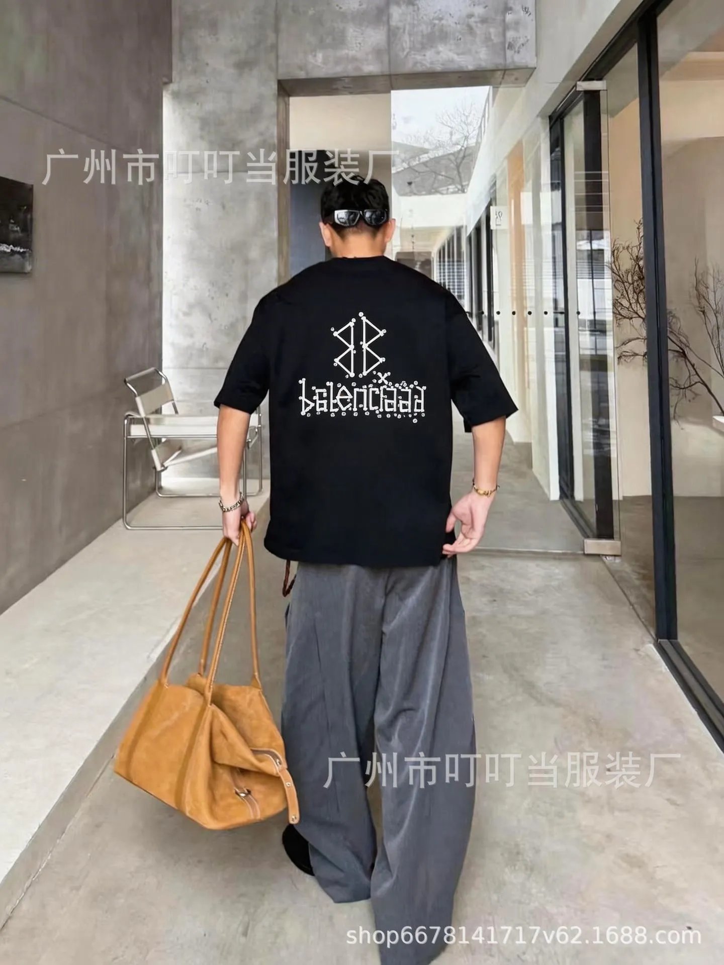 Balenciaga Numeric Logo Oversized T-Shirt Black - 8