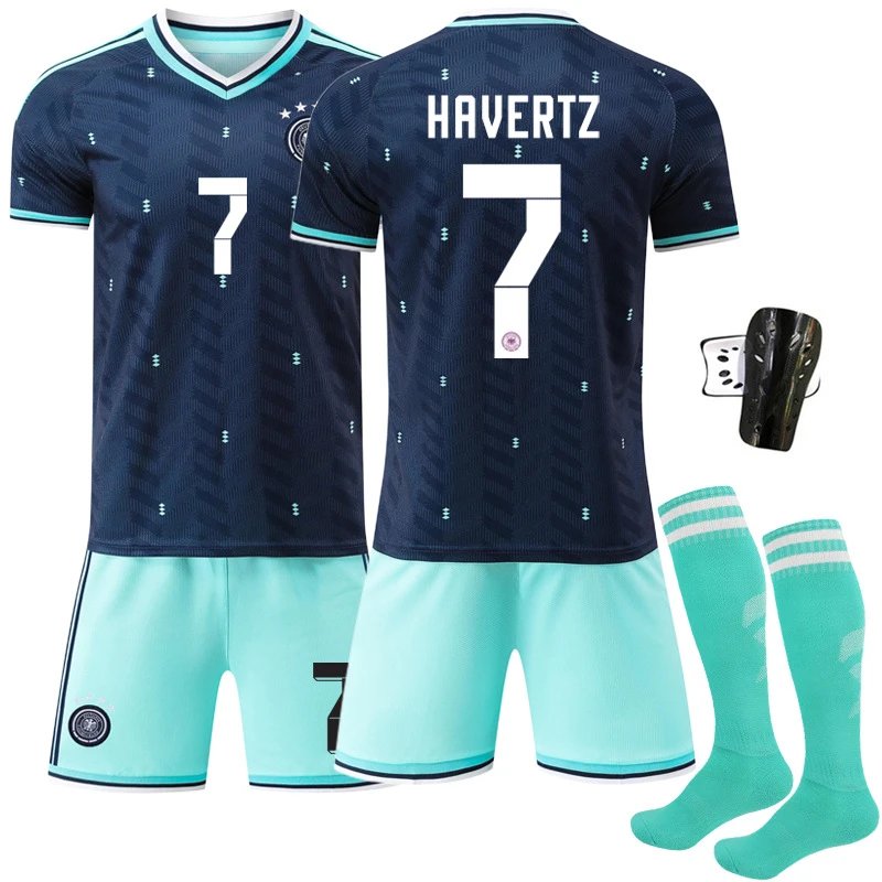 Design Germany National Team 2024 Away Kit Kroos #8 Navy & Mint Green Jersey Set Jersey - 5