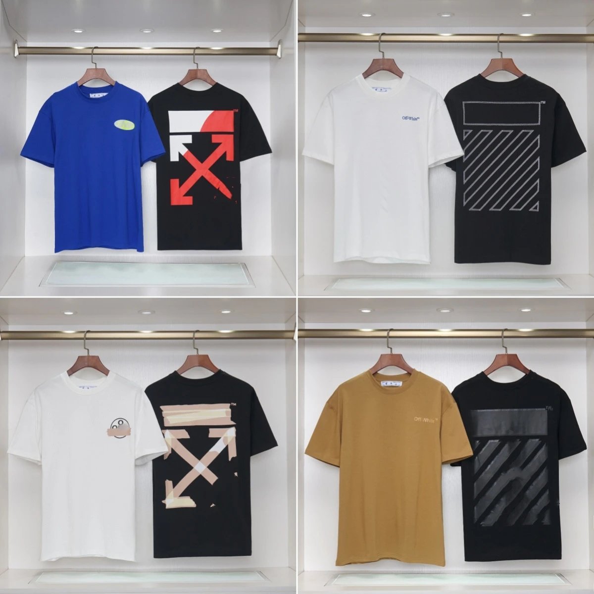Off-White Distressed Print Logo T-Shirt White - 7