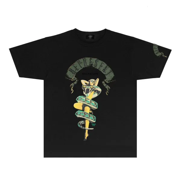 Represent Kill For Love Snake Print T-Shirt Black - 1
