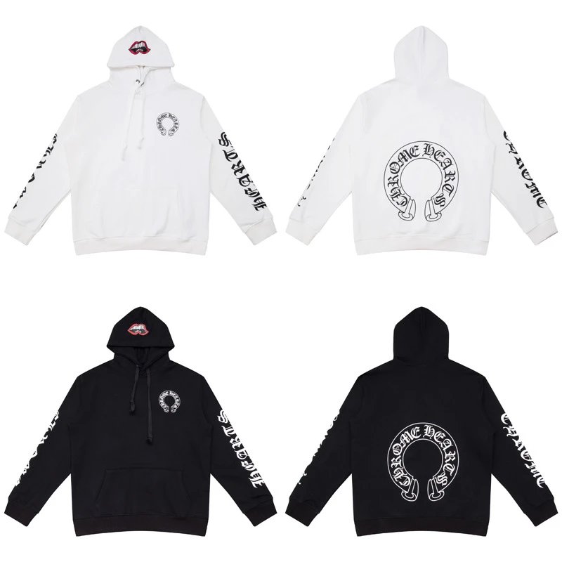 Chrome Hearts Hoodie Black with Ornate Sleeve Print and Circle Logo - 13