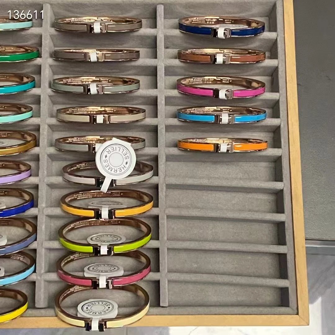 Hermès Clic Clac H Bracelet Multicolor Enamel Bangle Jewelry - 3