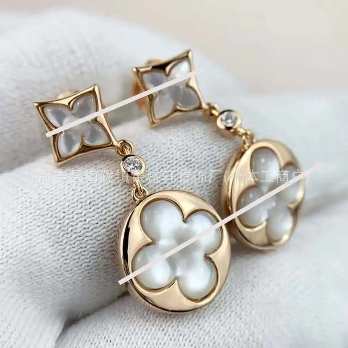 Design Floral Charm Chain Bracelet Rose Gold Pink Opal Jewelry - 4