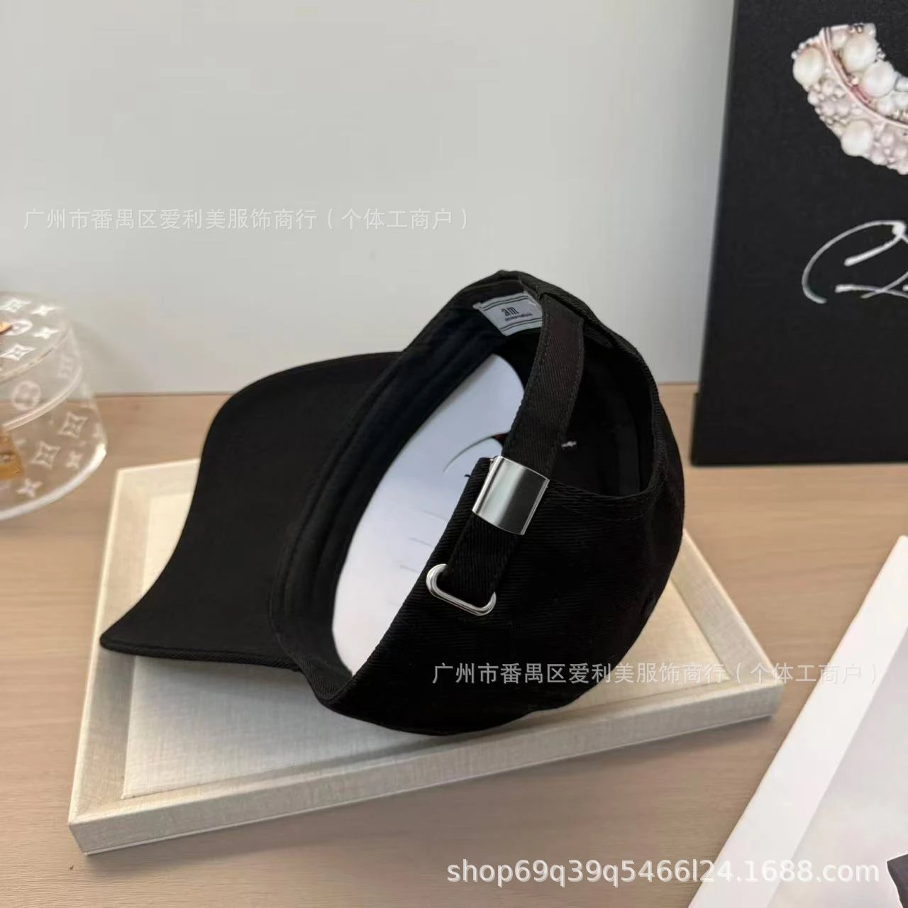 Alexander McQueen AM Logo Beige Baseball Cap - 4