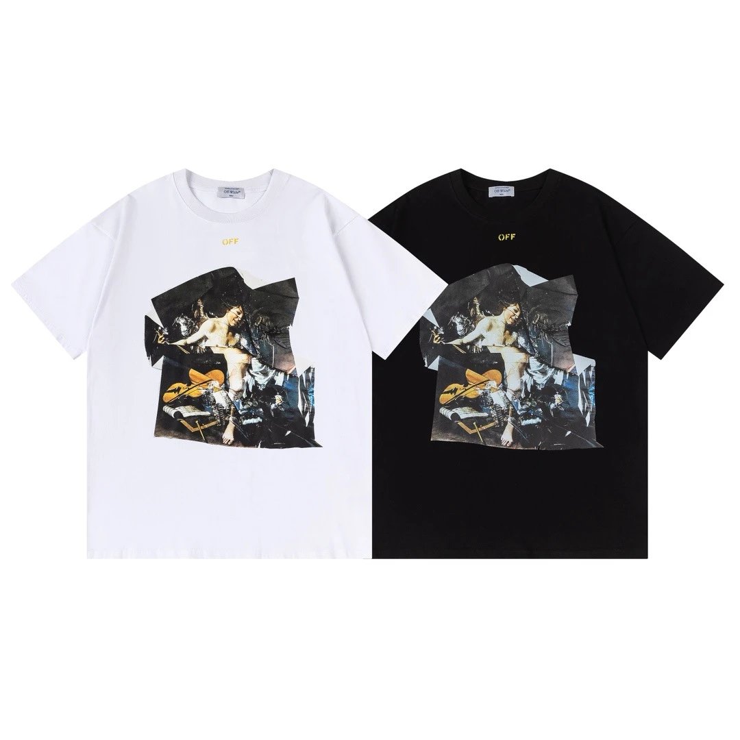 Off-White Floral Logo T-Shirt Black - 4