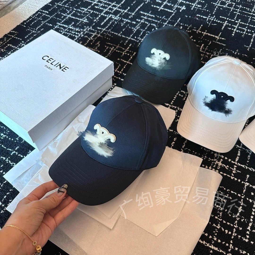Design Abstract Ink Print White Baseball Cap - 22