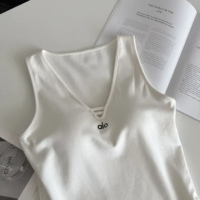 Alo Yoga Vests V-Neck Sleeveless Tank Top product detail image 6