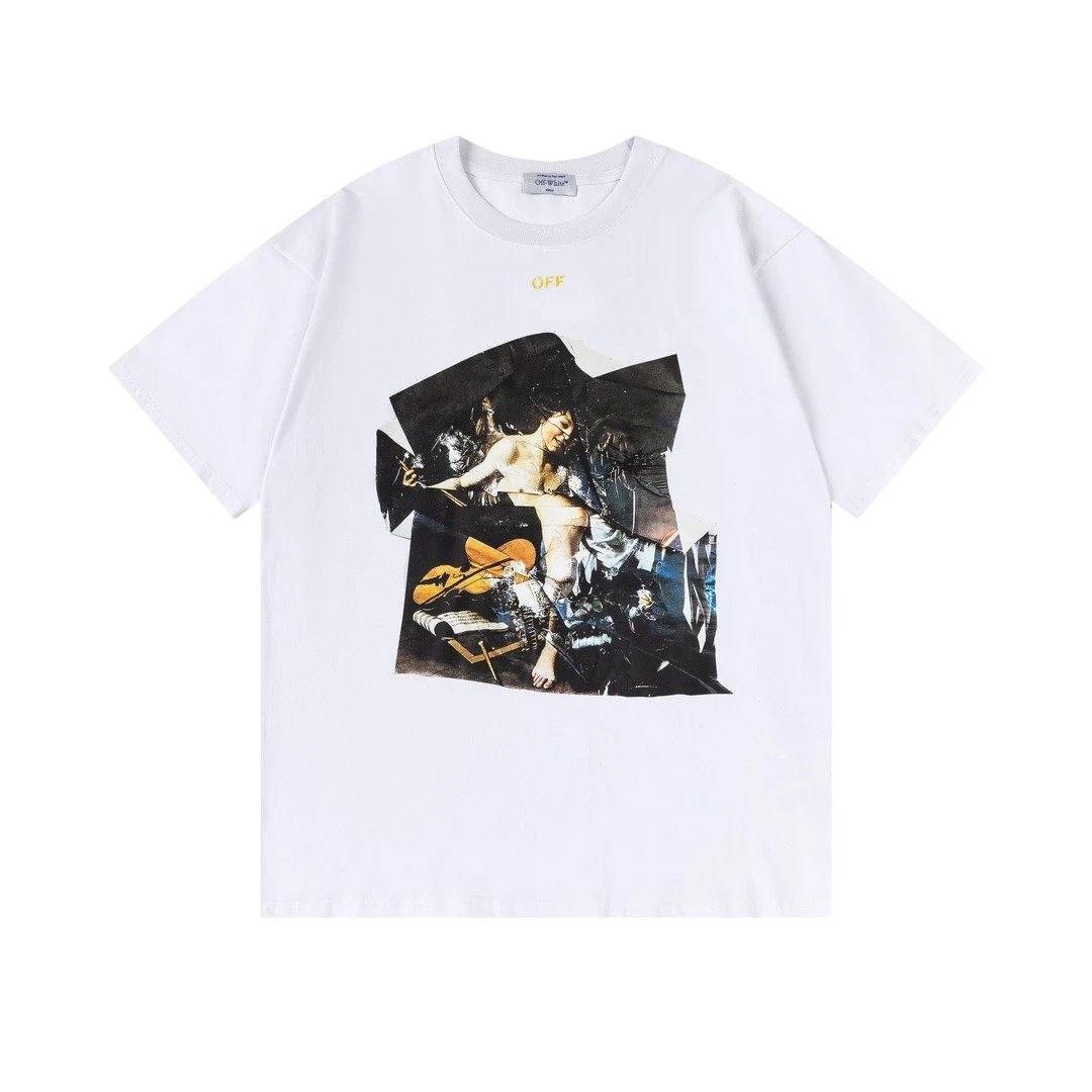 Off-White Floral Logo T-Shirt Black - 5