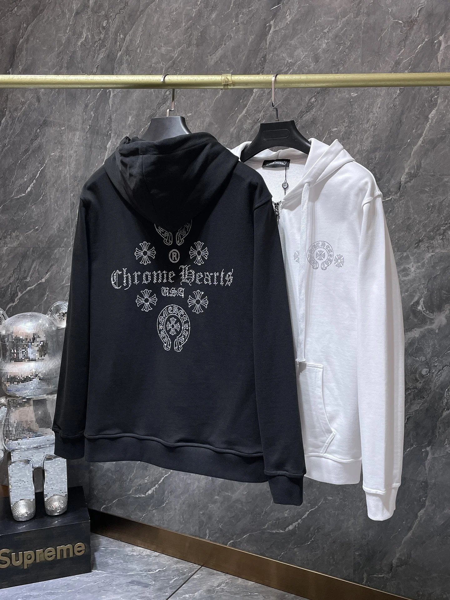 Chrome Hearts Cross Motif Knit Sweater Black with Red Embroidery - 7