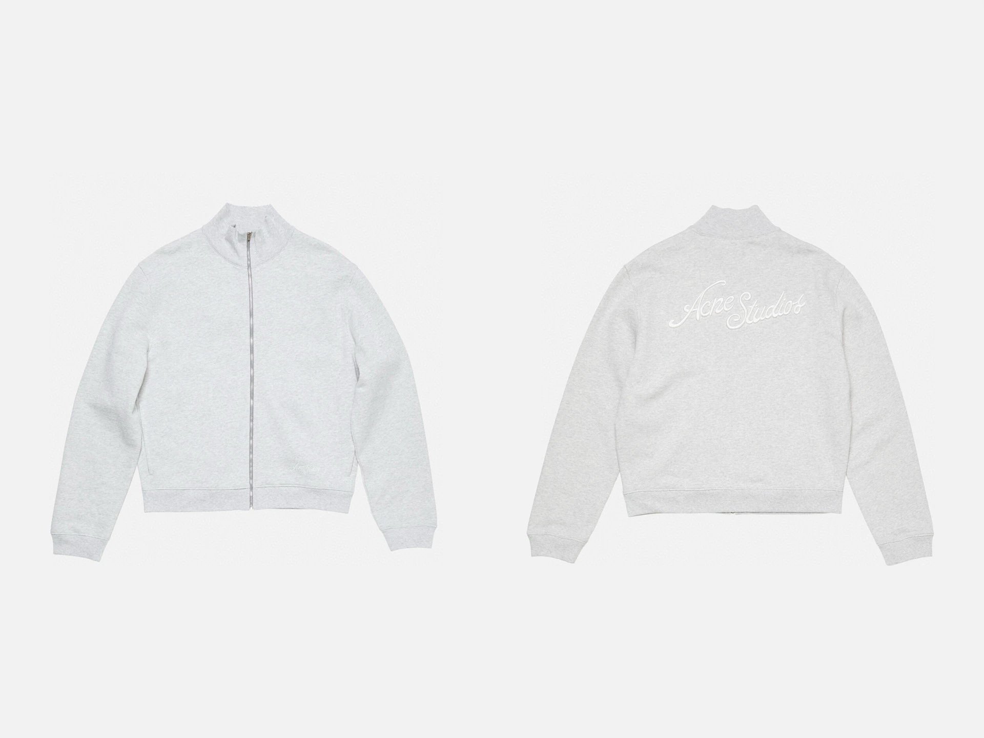 Acne Studios Logo-Embroidered Zip-Up Jacket Navy Outerwear Jacket - 7
