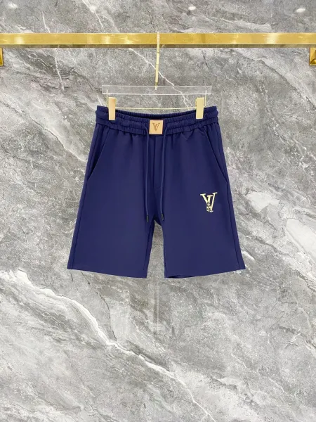 Louis Vuitton Monogram Embroidered Shorts Navy - 1