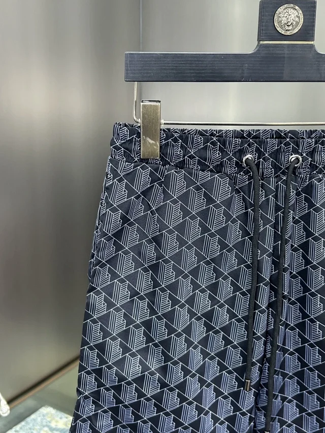 Lacoste Swimwear Men's Geometric Print Swim Shorts product detail image 4