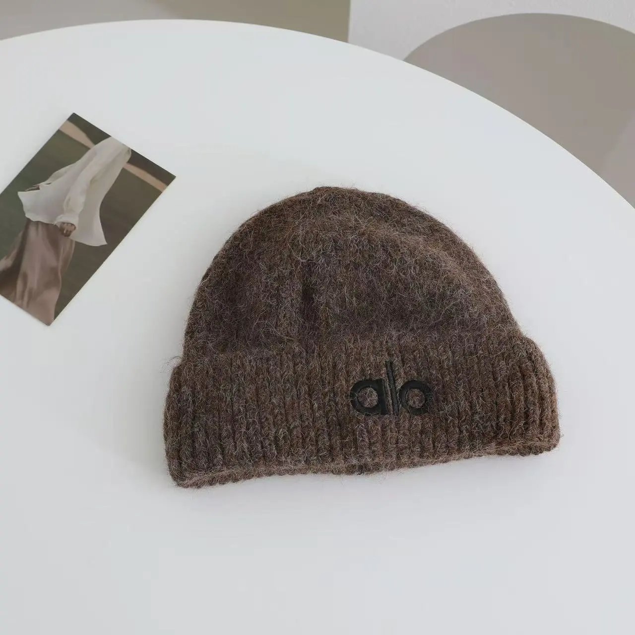 Alo Beanie Red Knit Hat - 12