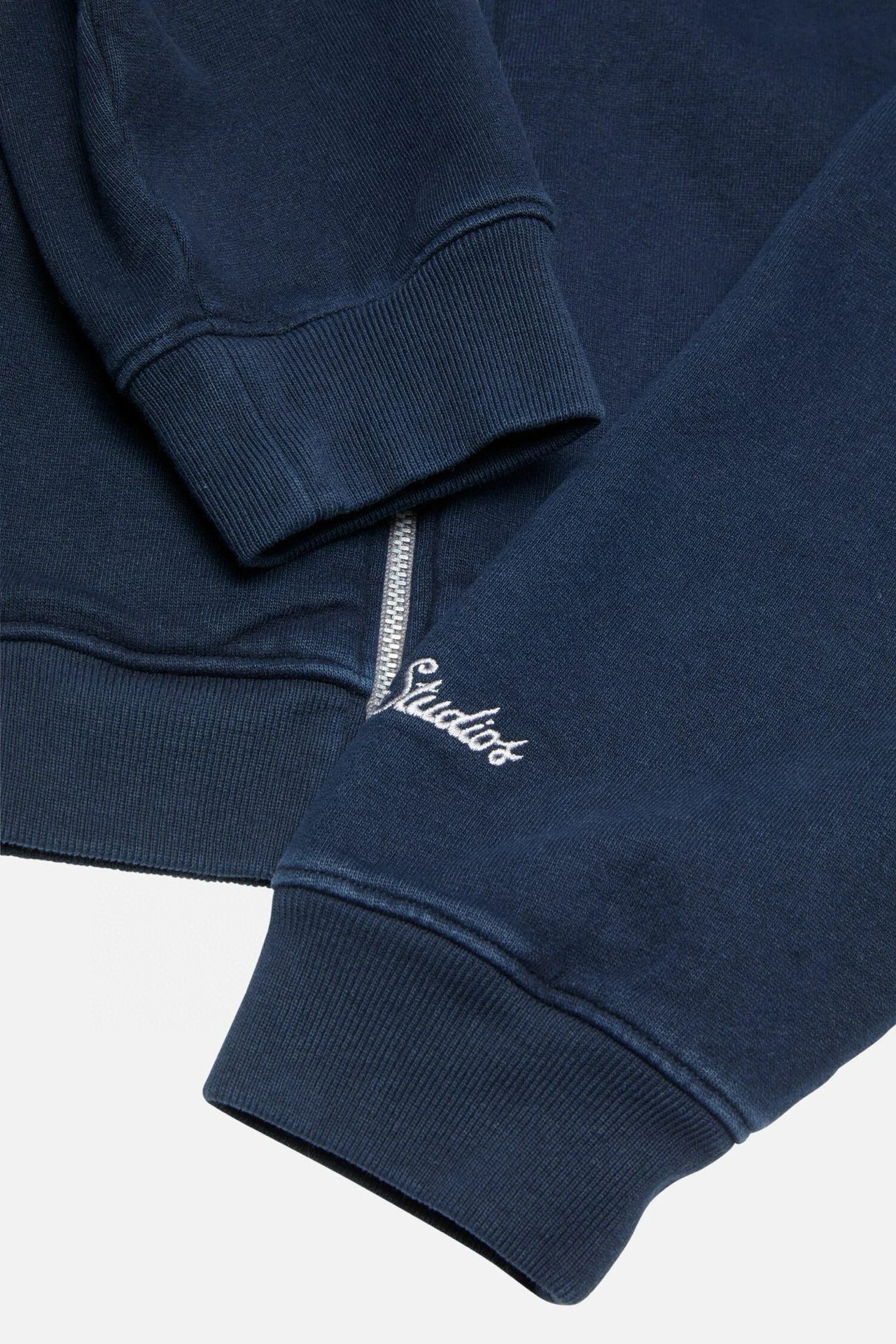 Acne Studios Logo-Embroidered Zip-Up Jacket Navy Outerwear Jacket - 46