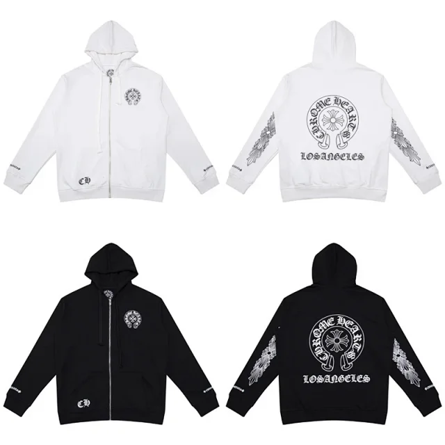 Chrome Hearts Hoodies & Sweatshirts Graphic Full-Zip Hooded Sweatshirt product detail image 14