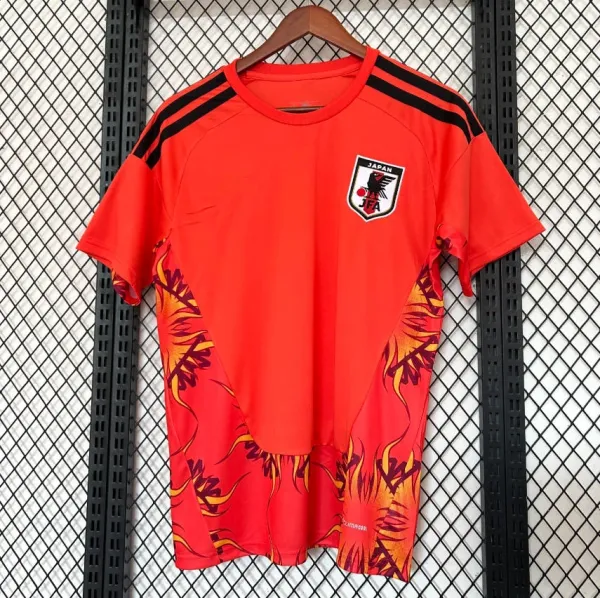 Japan Football Association 2023 Training Jersey Red Flame Print Jersey - 1