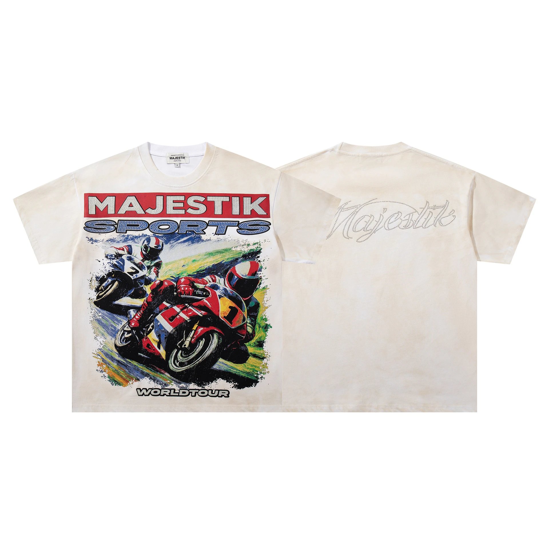 Design Majestik Racing Street Legends Oversized Graphic T-Shirt Black T-Shirts - 3