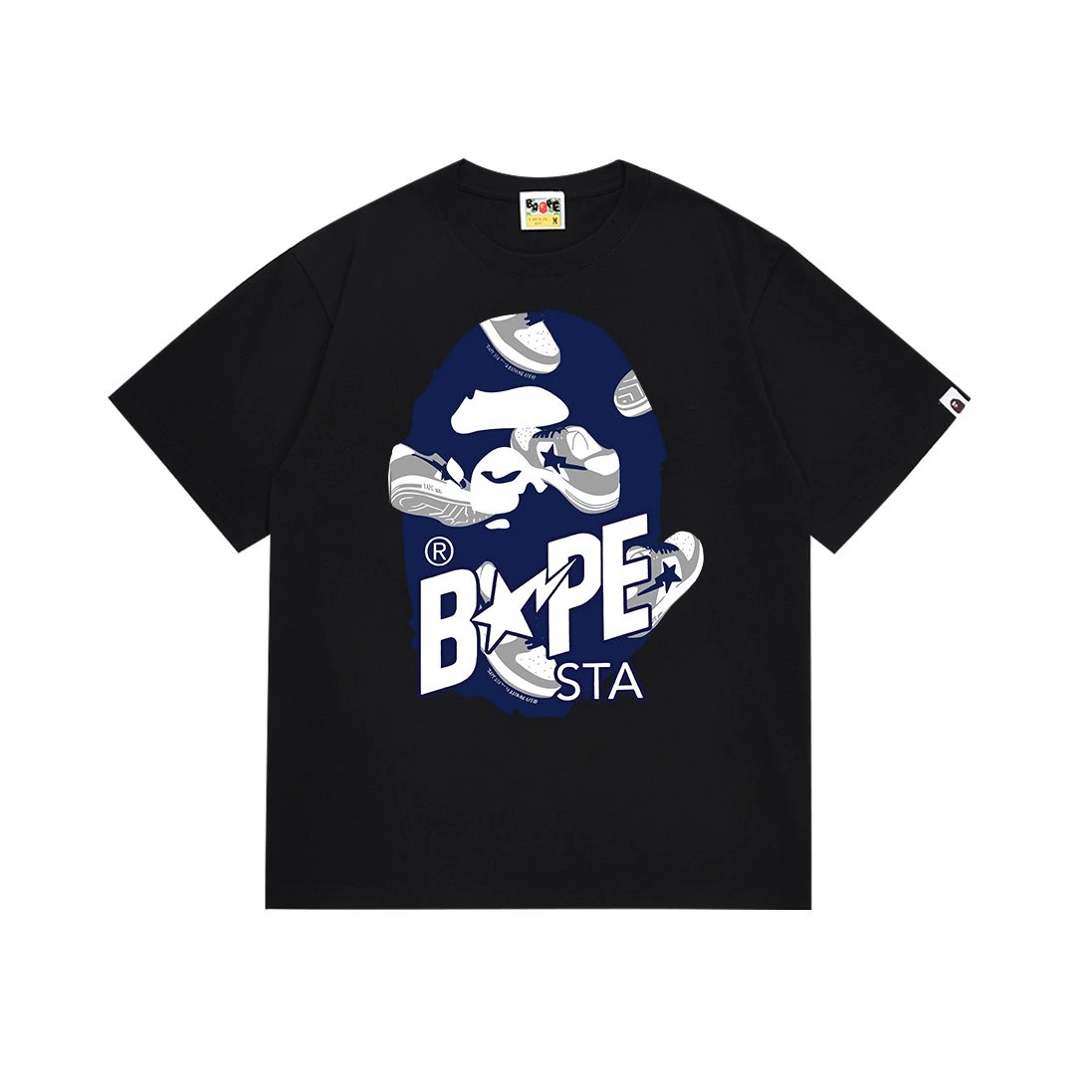 A Bathing Ape Holiday Gift Collage Black T-Shirt - 17
