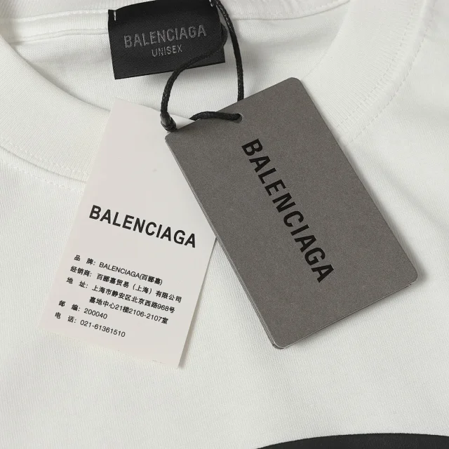 Balenciaga T-Shirts Logo Print Crew Neck product detail image 11