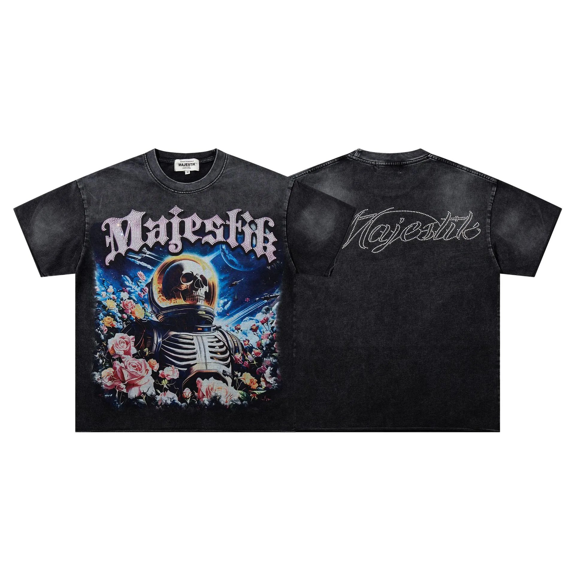 Design Majestik Racing Street Legends Oversized Graphic T-Shirt Black T-Shirts - 10