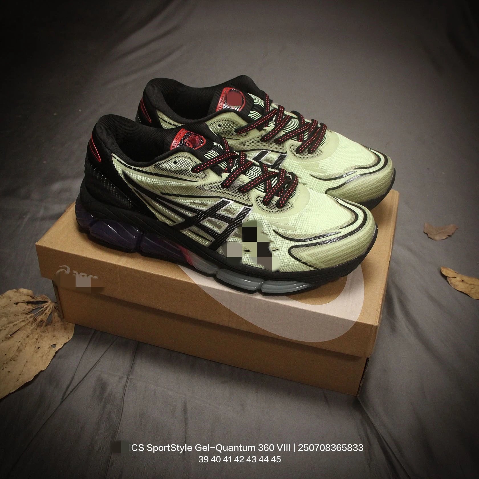 Asics Gel-Quantum 360 VIII Black Sneakers Running Shoes - 8
