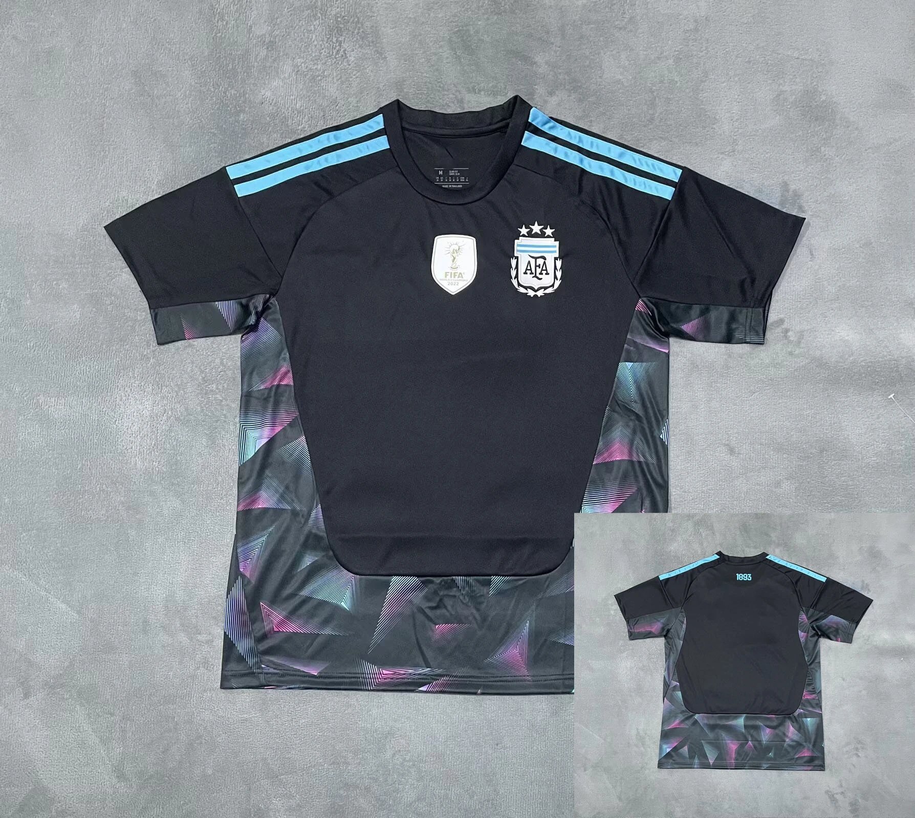 KNVB Netherlands National Team Away Jersey Black / Orange Graphic Polo - 14