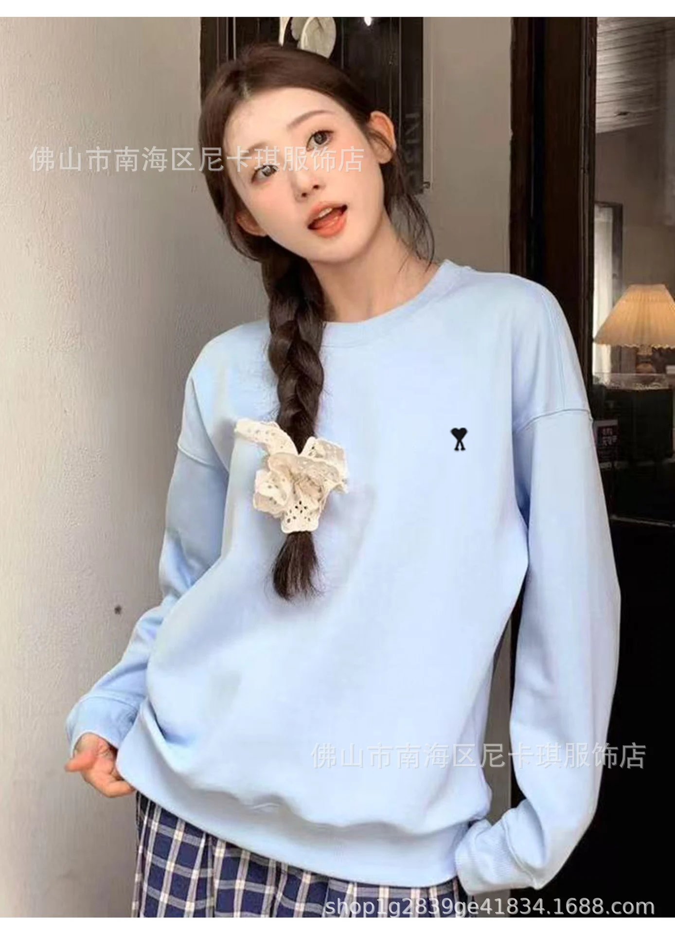 Comme des Garçons Play Heart Logo Gray Crewneck Sweatshirt Sweater - 14