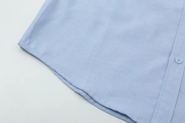 AMI Paris Heart Logo Oxford Shirt Light Blue - 39